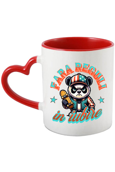 StoryGift Romania Cana Urs panda skater suparat fara reguli in iubire, 330ml,...