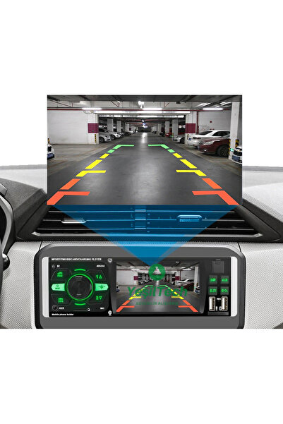 EXVOL Oto Teyp Park Ledli Kamera Hediyeli 4.1 Inc 2 Usb Hd 7 Renk 4*60w Bluetoth-mp5