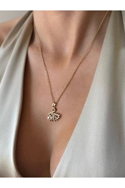 İNN JEWELLERY Steel Necklace with Tarnish-Free Swan Figure (2 Years Importer Guaranteed)