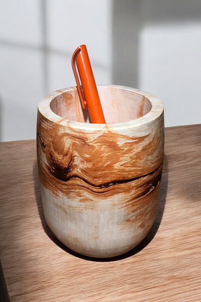 RocArt Home Βετόνινη θήκη οδοντόβουρτσας/θήκη για στυλό/βάζο Οβάλ