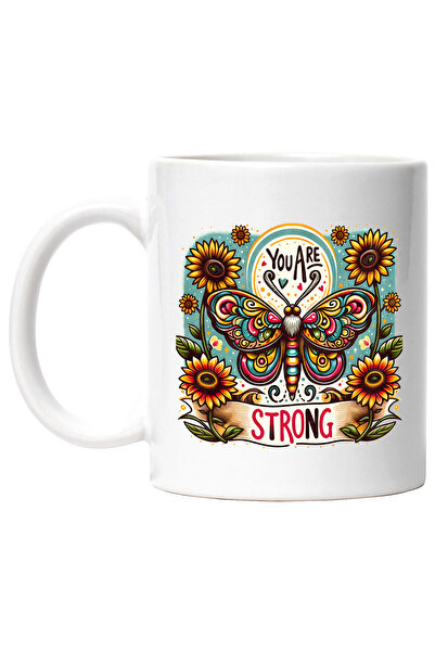 StoryGift Romania Cana cu un fluture cu aripi in culori vibrante cu mesajul "...