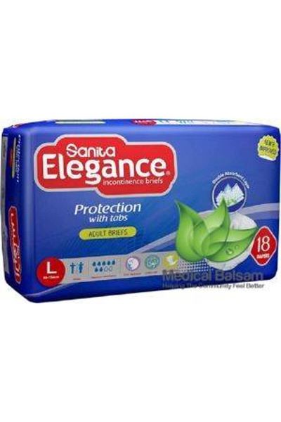 Elegance حفاضات - L إليجانس للكبار حجم كبير 18 قطعة