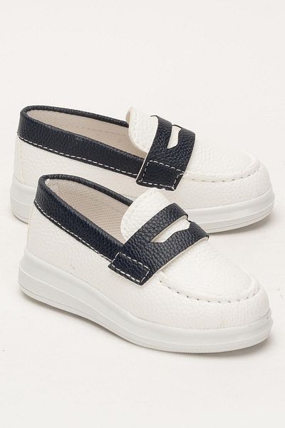 Liger Boys School Ceremony Wedding Circumcision Children's Shoes White - Dark Blue