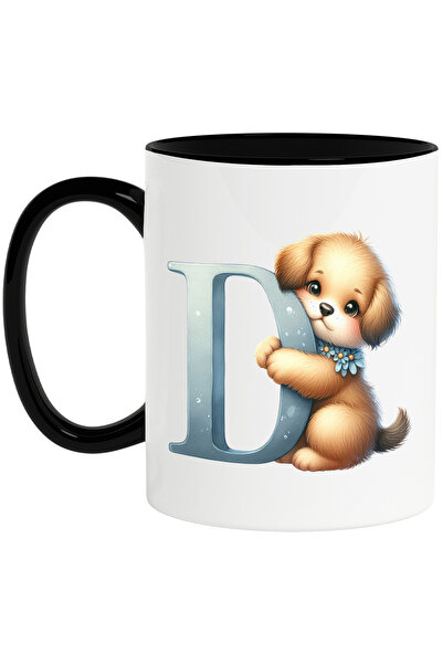 StoryGift Romania Cana cu un catelus cu litera "D", ilustratie, pentru copii,...