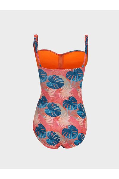 LC Waikiki Lcw Eco Orange Strap Patterned Women's Swimsuit