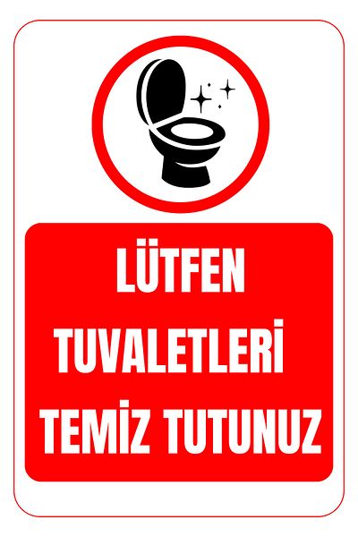 Girl Power 35 X 50 Keep Your Toilets Clean Warning Sign 3 mm Foil Print on Dekota