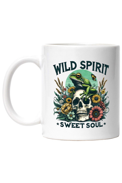 StoryGift Romania Cana cu mesajul "Wild spirit", stilul hippie, cultura, ilus...
