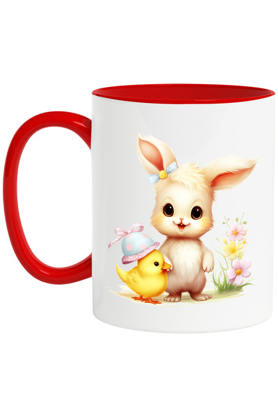 StoryGift Romania Cana cu un iepuras vesel care sta langa o ratusca | ilustra...
