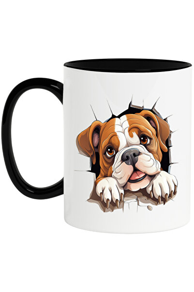 StoryGift Romania Cana cu Bulldog, caine, animal de companie, ilustratie, ves...