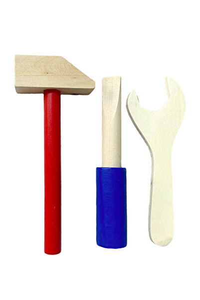 Hyd Ahşap Tak Tezgahlı Tamir Seti Çekiçli Vidalama Eğitici Oyuncak Yapı Blokları