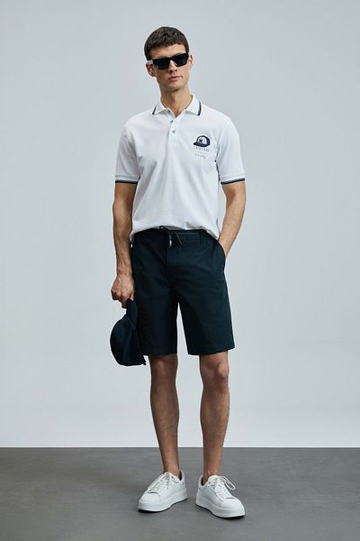 Lufian Tricou polo Sandor Smart pentru bărbați alb
