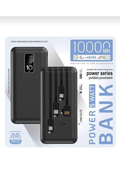 GameFruy Subzero PR120 10.000 Mah Kablolu Standlı Powerbank