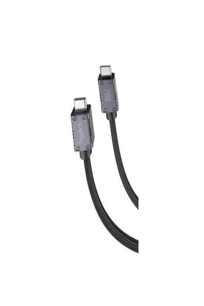 240W Akım Korumalı Süper Hızlı Şarj Örgülü Type-C to Type-C Şarj kablosu 200cm Siyah (GL-MAX2