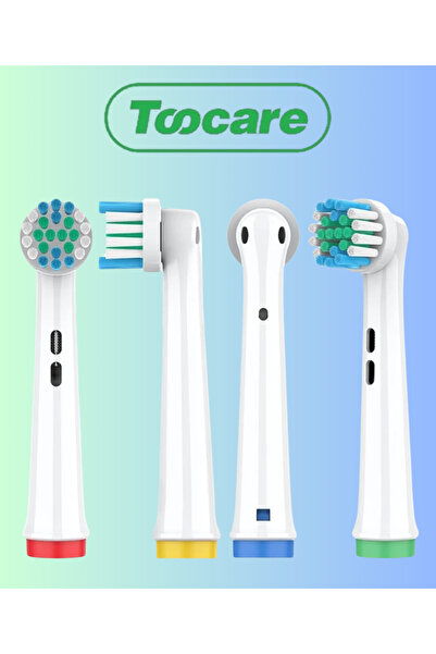 Toocare Oral-B Şarjlı Diş Fırçası Uyumlu 4 Adet Premium Kalite Yedek Başlık