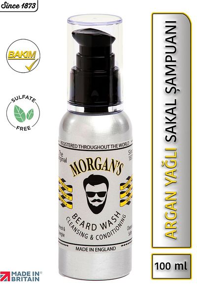 Morgan's Pomade 100 ml Argan Oil Beard Wash - Beard Care Shampoo