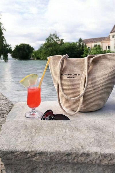 home decors by özlem Straw Shoulder Bag Beach Bag Daily Bag Hand Bag Arm Bag Handcrafted Handmade