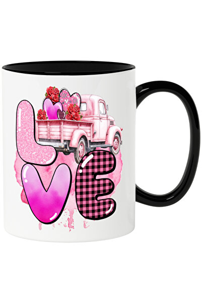 StoryGift Romania Cana cu o masina incarcata cu trandafiri si inimioare cu me...