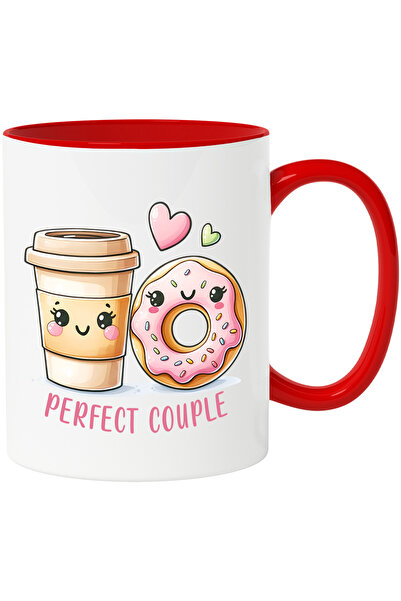 StoryGift Romania Cana cu o gogoasa si un pahar cu cafea cu mesajul "Perfect ...
