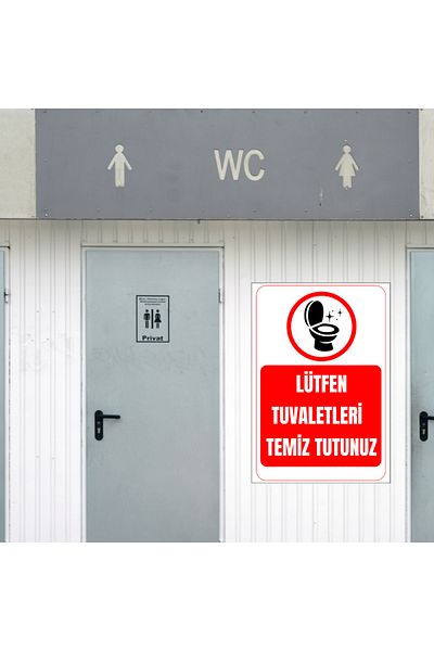 Girl Power 35 X 50 Keep Your Toilets Clean Warning Sign 3 mm Foil Print on Dekota