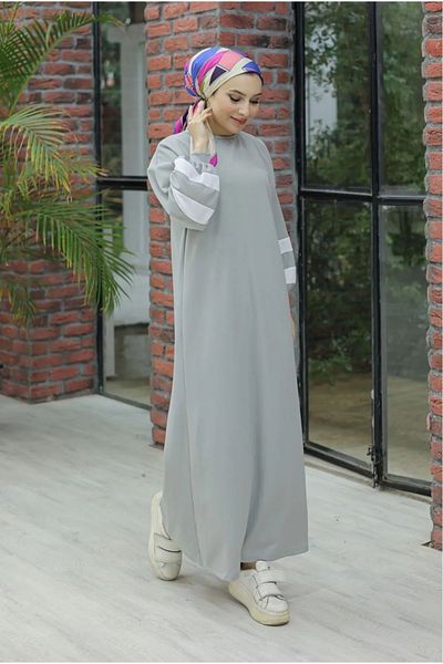 DAS KLEID Lisinya275 Balloon Sleeve Dress Gray