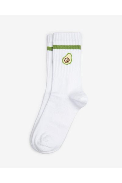 Bolero Ribbed Avocado Women's Socks White