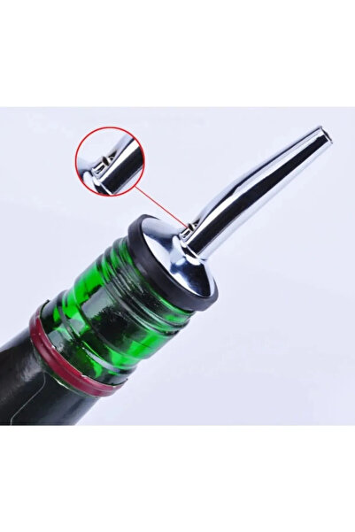 Hanedanev Çelik Yağ Tıpası Şişe Akıtıcı Şarap Şişesi Bijon Yağlık - Sirke - Sosluk Tıpa Yağdanlık Ağzı BZD900