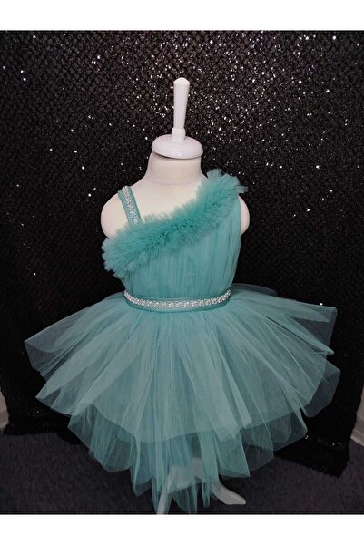 BONİTA Tek Omuzlu Taş Detaylı Tüllü Çocuk Abiye