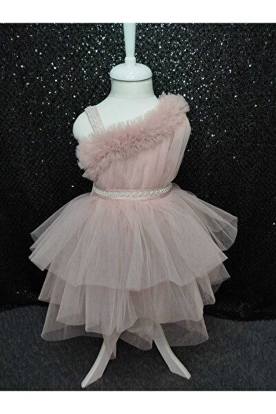 BONİTA Tek Omuzlu Taş Detaylı Tüllü Çocuk Abiye