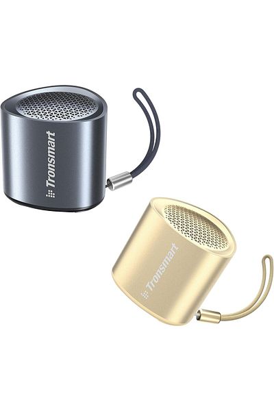 Tronsmart Nimo Portable Bluetooth Mini Speaker IPX7 Waterproof, 12H, Stereo Pairing - (Black & Gold)