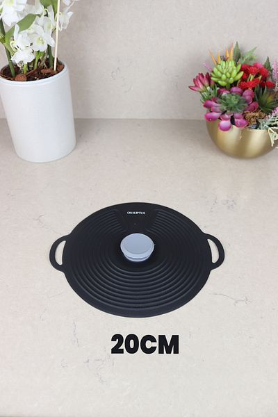 Destpak 20 cm Silicone Pot Pan Lid - Strong Vacuum - Fast Cooking - Cooker, Microwave Refrigerator