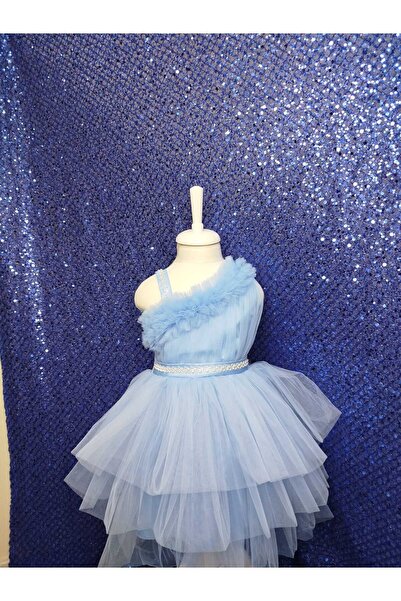 BONİTA Tek Omuzlu Taş Detaylı Tüllü Çocuk Abiye