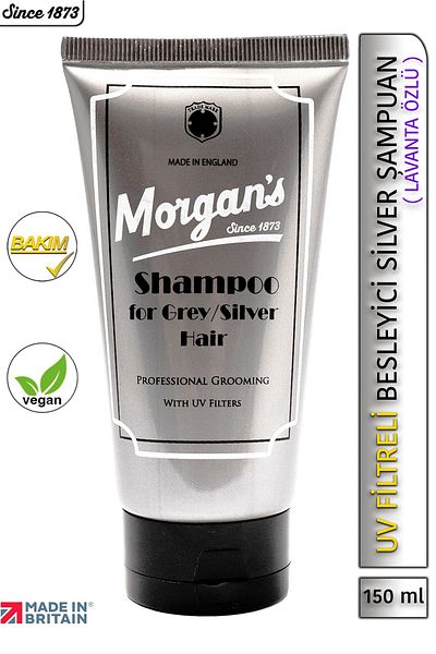 Morgan's Pomade Morgan's Grey & Silver Shampoo - 150ml Shampoo for White and Gray Hair