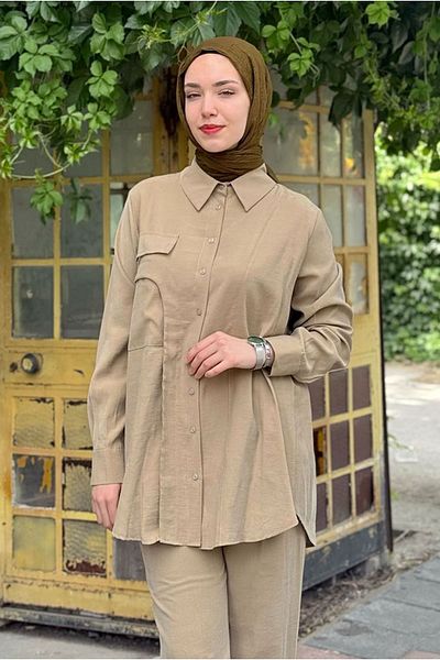 Moda Rosa 25Y7535 - Oil Green - Double Suit with Shirt