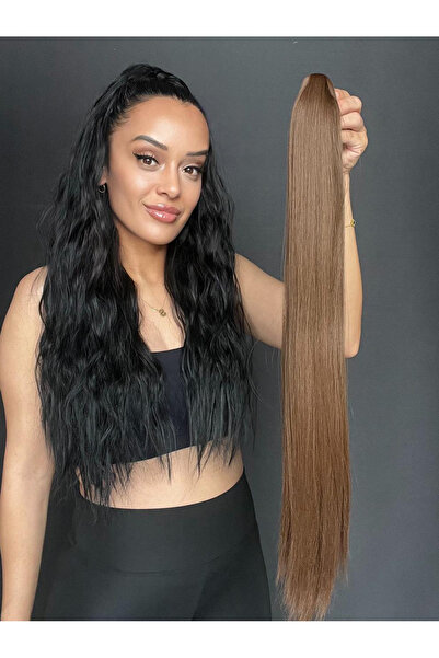 Suzan Peruk Tak ve Çık Tokalı Dalgalı At Kuyruğu - Mandallı postiş