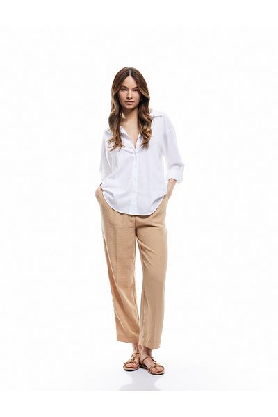 Koton Regular Waist Pleat Detailed Pocket Carrot Cut Pants