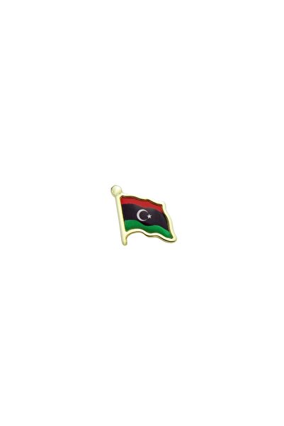 Ulaş Hediyelik Metal Üzeri Damla Etiket Libya Bayrağı Yaka Rozeti 1 Adet