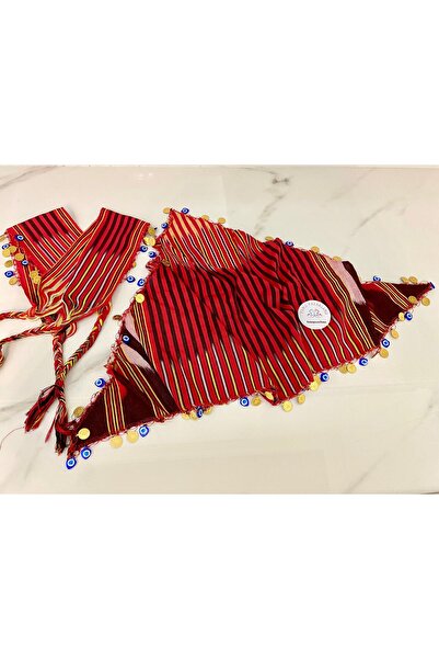 FAMU PAZARLAMA Black Sea Local 2 Plain Tie Bandana and 1 Triangle Evil Eye Be...