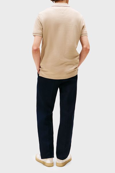 Tommy Hilfiger Cotton Regular Fit Buttoned Polo Neck t Shirt Men's Polo Neck t Shirt Mw0Mw38459 Rbt