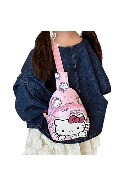 ada çanta kırtasiye Children's Shoulder Bag Crossbody Bag Hello Kitty Figured Small Size (15cm * 12 cm) Ad12221