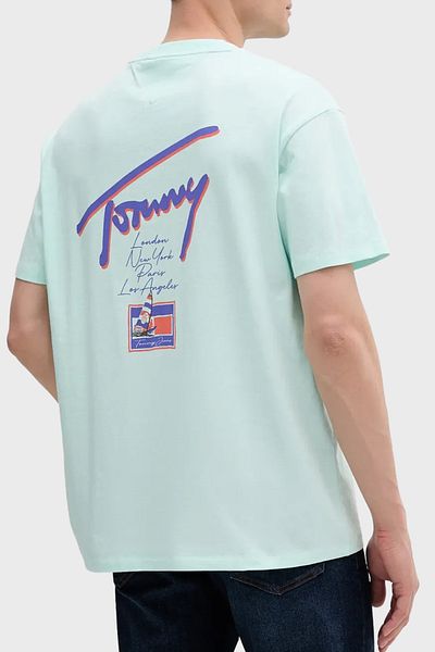 Tommy Jeans Printed 100% Cotton Relaxed Fit Crew Neck t Shirt Men t Shirt Dm0Dm20768 L6V