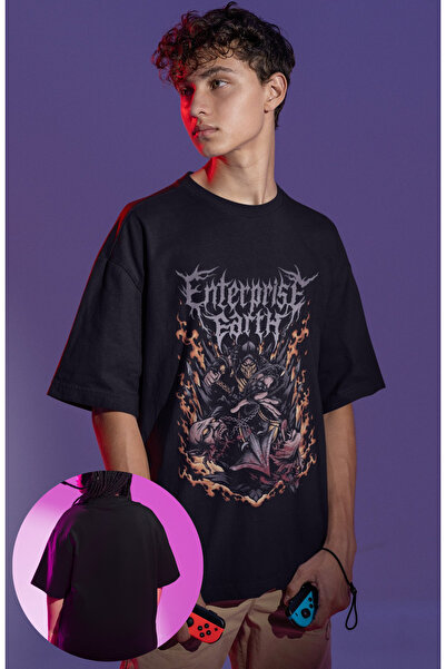 Fuddy Moda Унісекс футболка з принтом Mortal Kombat, футболка з принтом Scorpion