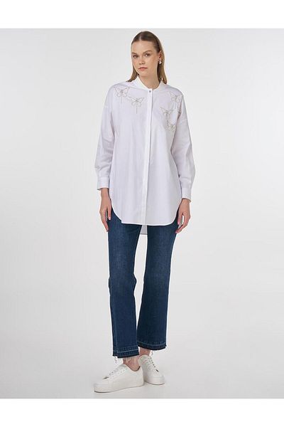 KYR Embroidered Cotton Tunic Optical White