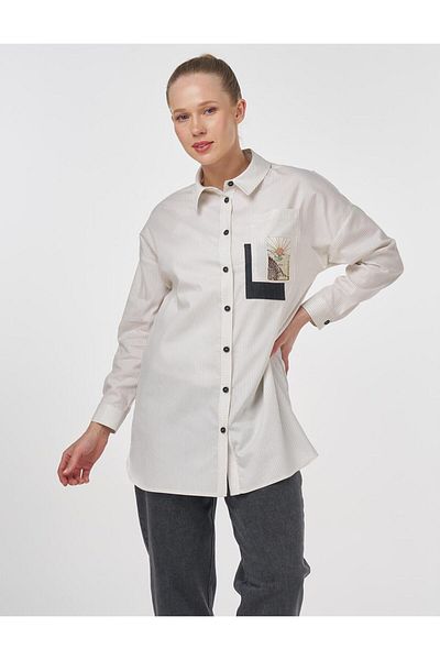KYR Print Detailed Cotton Tunic Gray