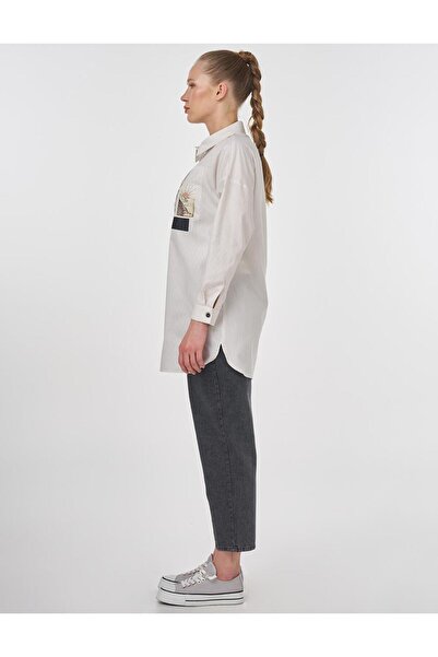 KYR Print Detailed Cotton Tunic Gray