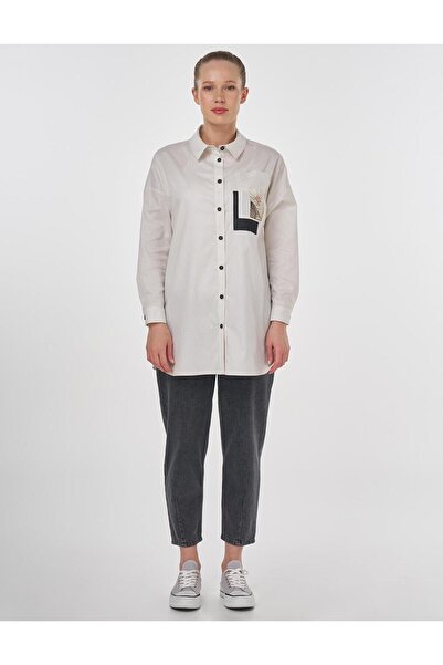 KYR Print Detailed Cotton Tunic Gray