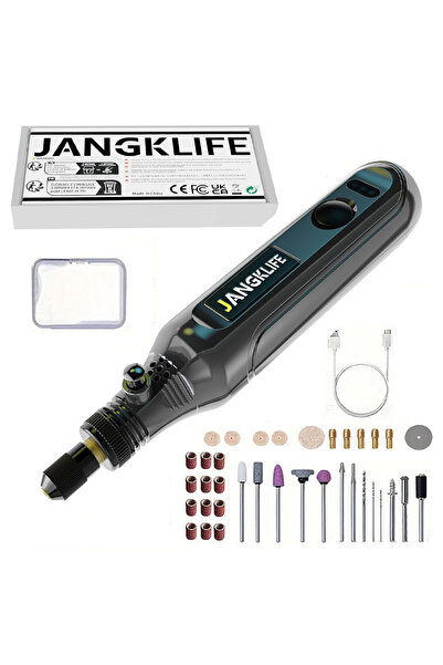 Choice1 black JANGKLIFE USB Cordless Rotary Tool Kit Woodworking Engraving Pe...