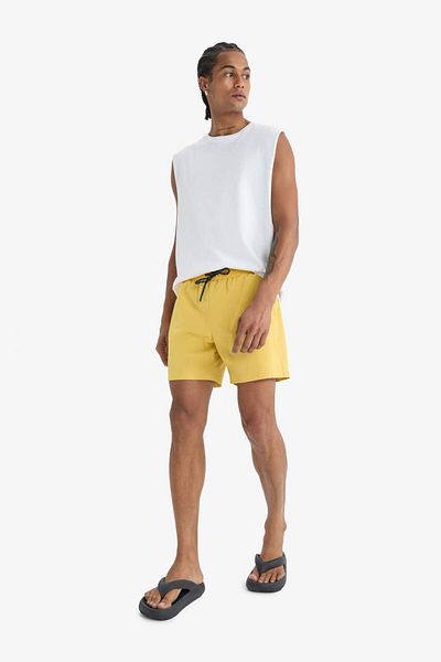 DeFacto DeFactoFit bedruckte, dehnbare, strukturierte, kurze Sport-Meeresshorts C5138AX25HS