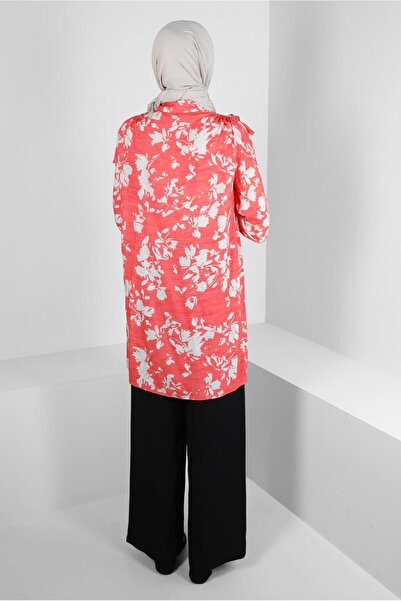 Alvina PATTERNED BINDING DETAILED SHIRT TUNIC 43733