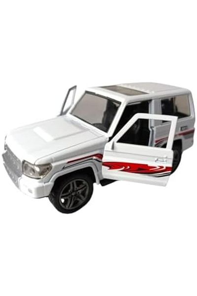 Other Small Toy Car - Pull-back Motion & Openable Front Door, Realistic Design,(WHITE/LIGHT BROWN)