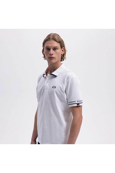 Ellesse Sartoria White Men's Polo Neck T-Shirt Em375